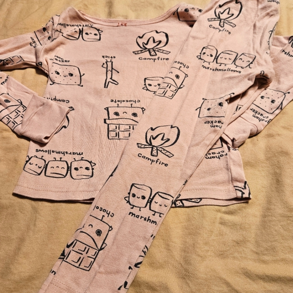 Carter's Smores PJ Set | 5T | Girls | Toddler | Pajamas | Pants | Shirt | Pink